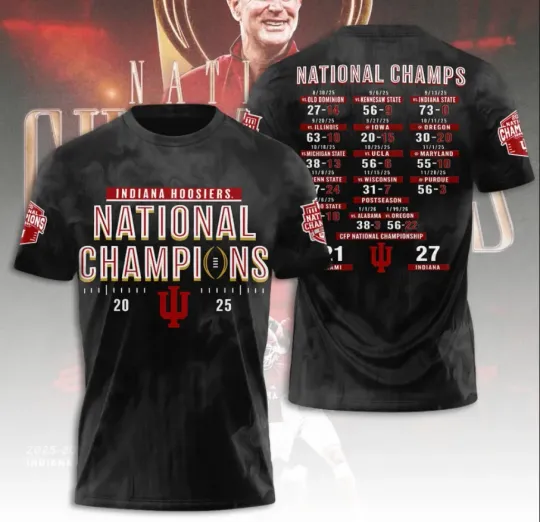 Discover Indianaa Hoosierr 2025 3D T-Shirt Gift For Fans