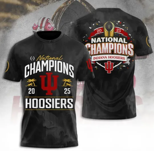 Discover Indiana Hoosiers Football 2025 National Champions 3D Apparel