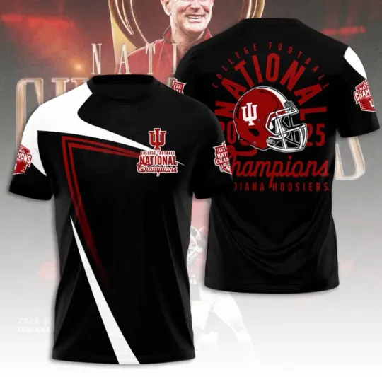 Discover Indianaa Hoosi-Er Football 2025 National Champions 3D T-Shirt