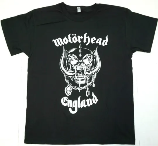 Motorhead England Classic Rock T-Shirt Men’s Black Heavy Metal Lemmy Tee