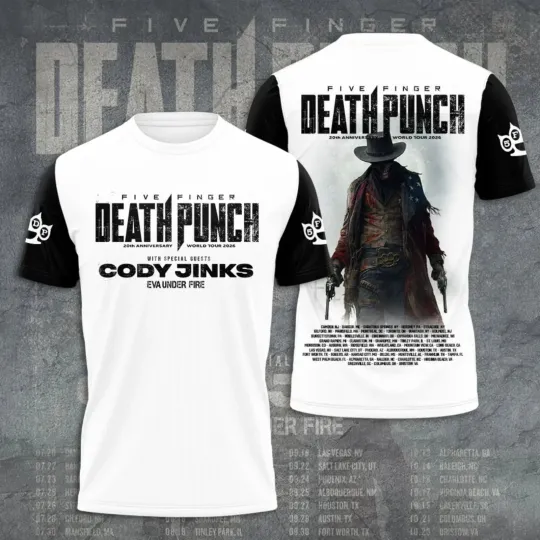 Five Finger Death Punch Band Anniversary Gift For Fans 3D Shirt