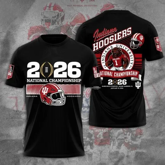 Discover Indiana Hoosiier Football 2026 National Champs 3D Reprints Gift Fan S-5XL