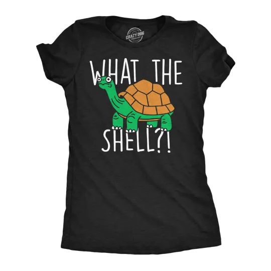 Discover Womens Funny T Shirts What The Shell Sarcastic Turtle Graphic Novelty Tee For