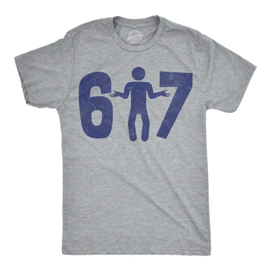 Discover Mens Funny T Shirts 6 7 Stick Figure Sarcastic  Meme Graphic Novelty Tee