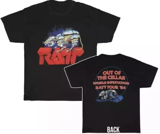 Discover RARE RATTA 1984 Out of the Cellar Tour T-Shirt