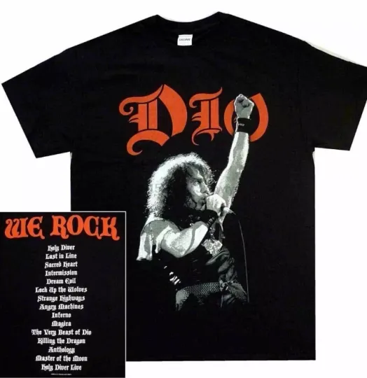 Discover Dio We Rock Double Sided T-Shirt Metal Band T-Shirt