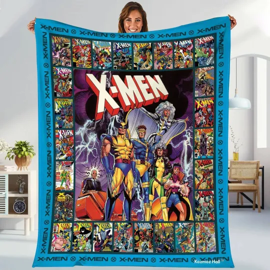 X Men Characters Fleece Blanket X Men Blanket X Men Wolverine Cyclops Blanket