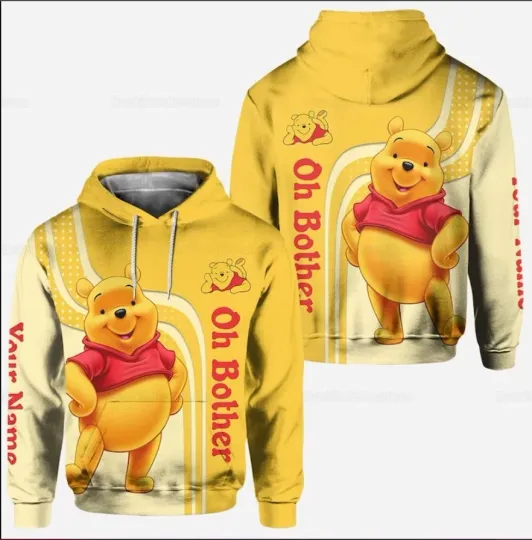 Discover Personalized Pooh 3D Hoodie, Gift for Friends