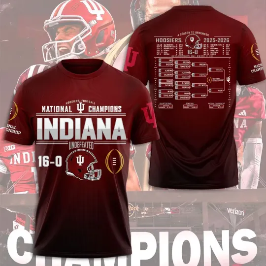 Discover Hoosiers Football 2025 National Champions 3D Shirt