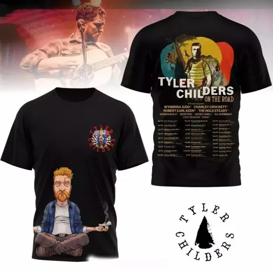 Discover Tyler Childers On The Road Tour 2025 3D T-Shirt