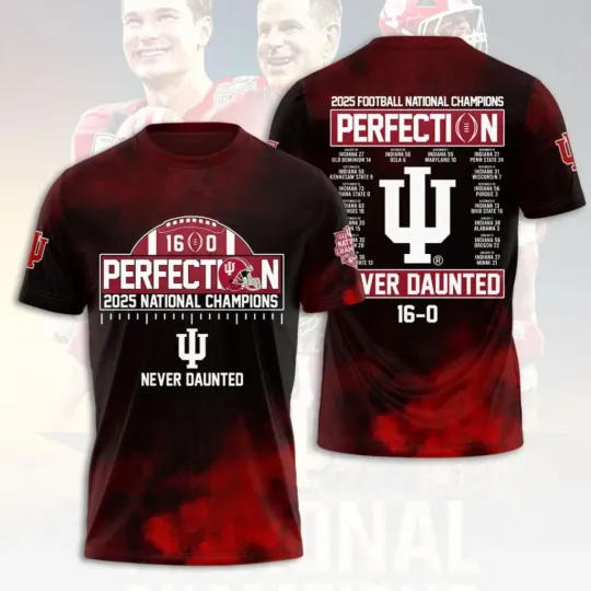 Discover Indiana Hosiers National Champions 2025-2026 Perfect Season 3D Shirt