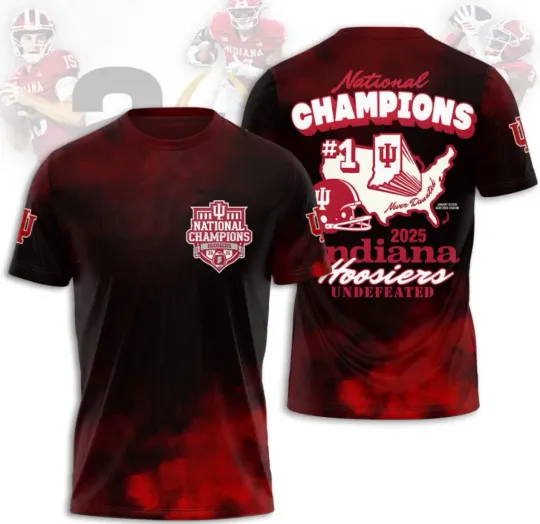Discover Indianaa Hoosi1Er Football 2026 National Champions 3D T-Shirt