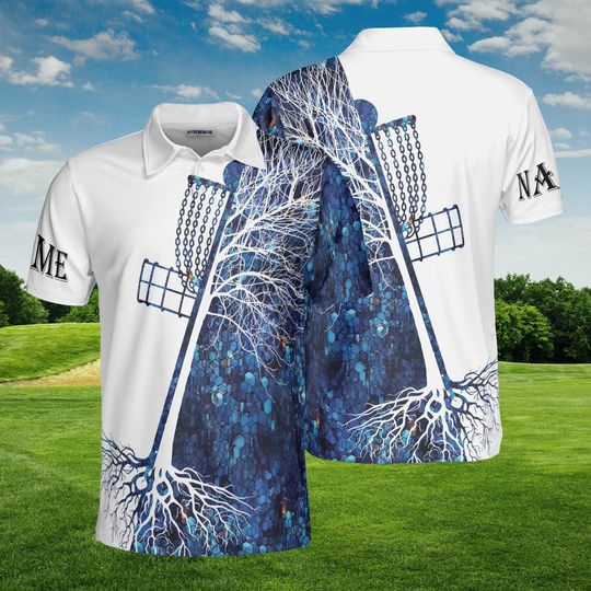 Discover Custom Disc Golf Polo Shirt, Personalized Name, All-Over Print, Disc Golfer Gift