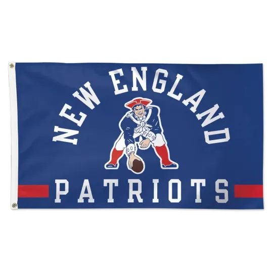 New England Patriots Football ft Retro House Flag | Classic Logo Banner