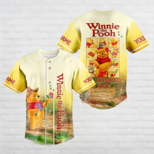 Discover Winnie The Pooh 3D Baseball Jersey Shirt US Size All Over Print Best Price