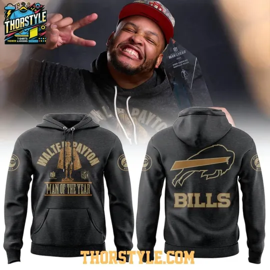 Discover Buffalo Bill Payton football Man of the Year 2026 Hoodie All Over Print Fanmade