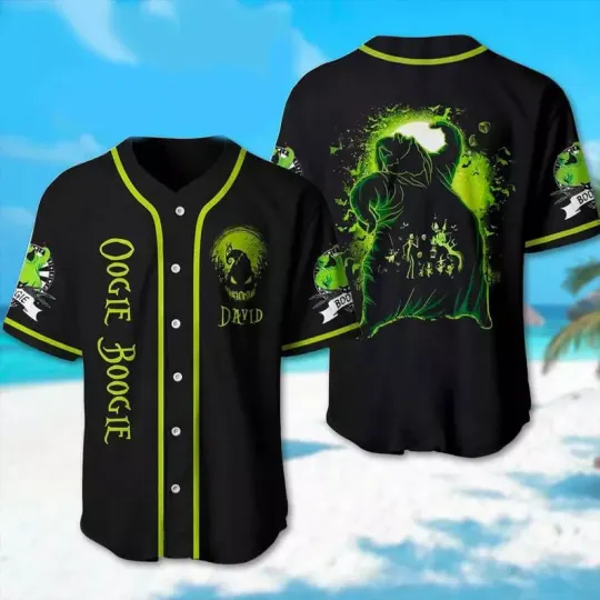 Discover Personalized Oogie Boogie Man Horror Movie Halloween 3D Baseball Jersey Shirt