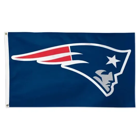 New England Patriots Football Flag, Blue House Banner, Game Day Decor