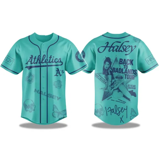 Halsey Back To Badlands Decade Tour 2025 2026 Baseball Jersey 3D AOP