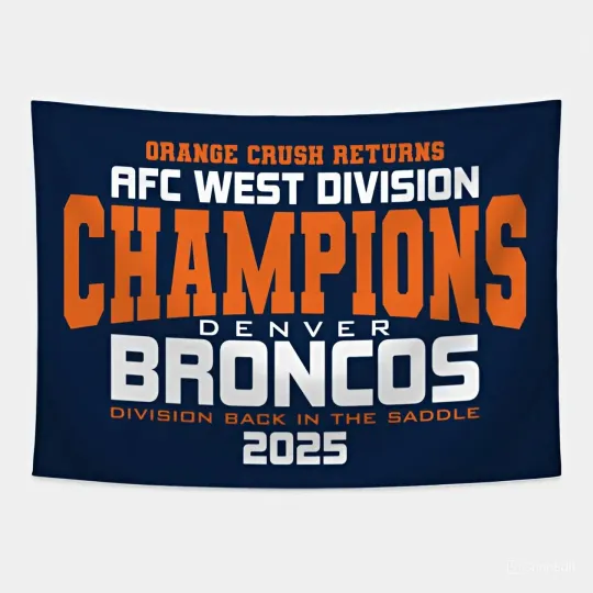 Denver Broncos Football House Flag