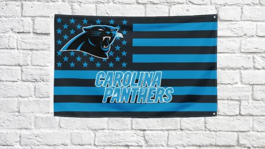 Carolina Panthers Football American Flag