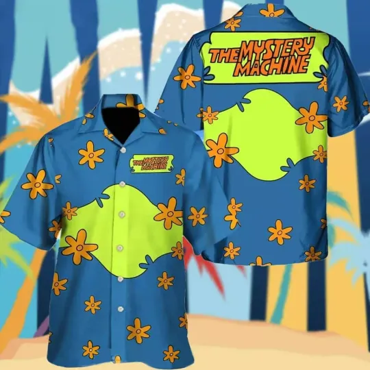 Discover The Mystery Machine Scooby Doo Costume Halloween 3D HAWAII SHIRT All Over Print