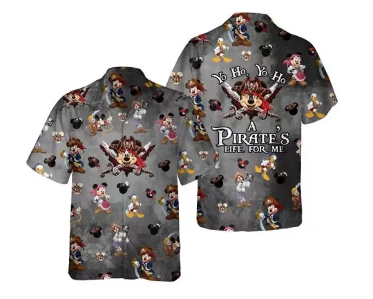 Discover Mickey Mouse & Friends A Pirate's Life For Me 3D HAWAII SHIRT All Over Print