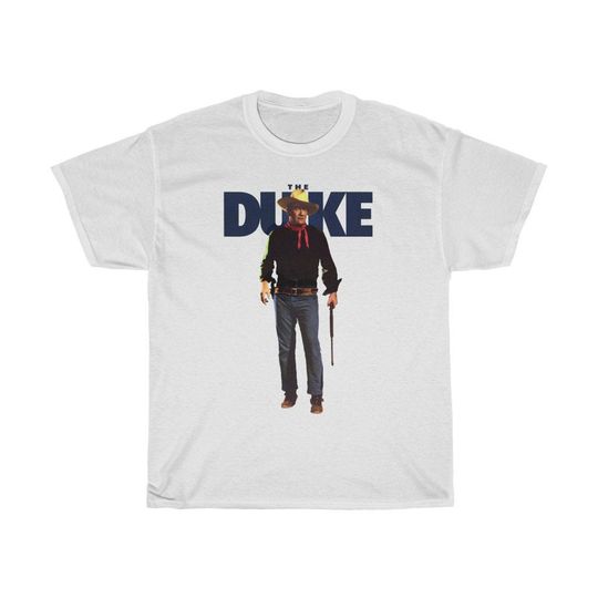 John Wayne The Duke White Grey T-Shirt