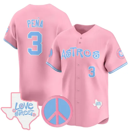 Discover Jeremy Pena Baseball Jersey AOP 3D Pink Polyester Print US1769