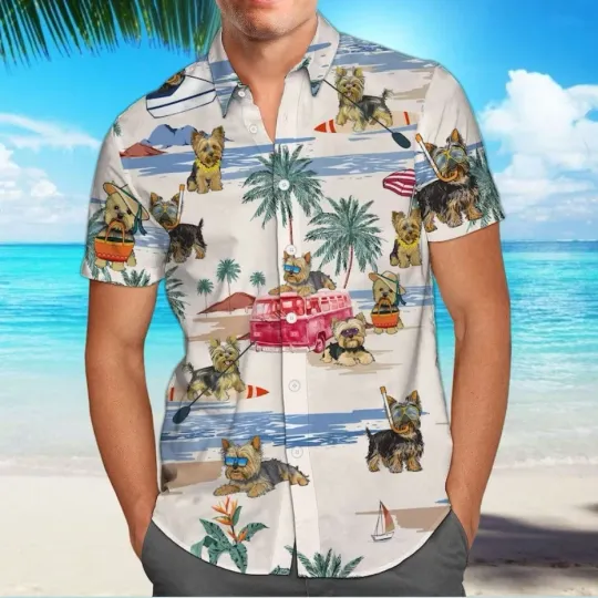 Discover Yorkie Dog Summer Hawaiian Shirt