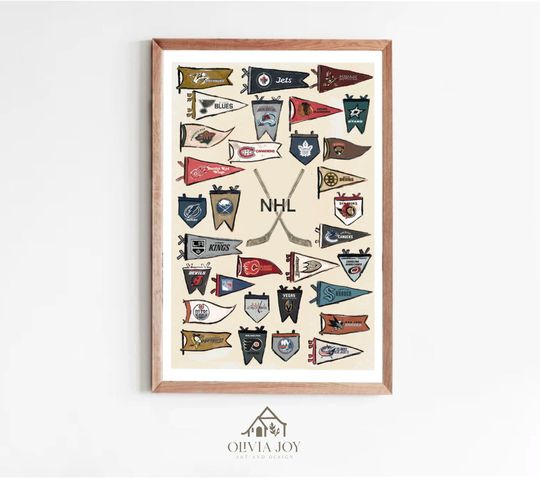 Discover Vintage NHL Poster Vertical, Premium Matte Print