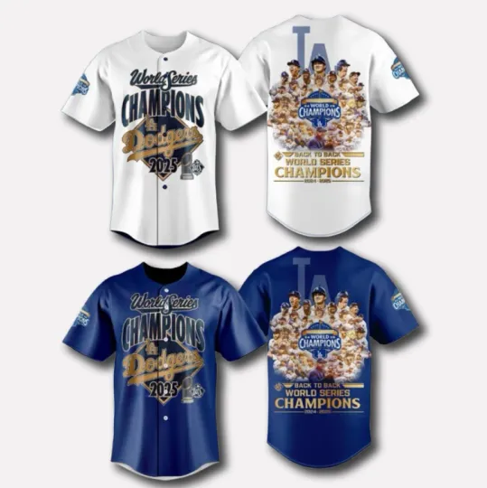 Discover Los Angeles Dodgers World Series Champions Back To Back Jersey