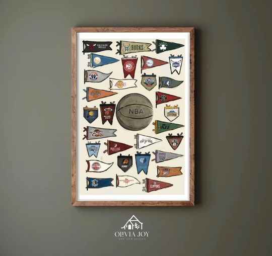 Discover Vintage NBA Poster Print