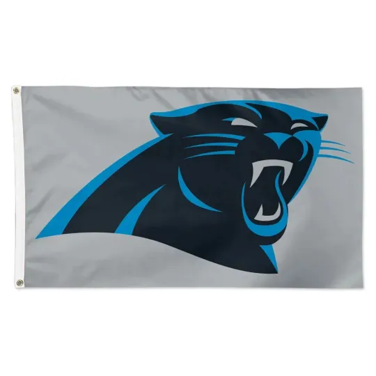 Discover Carolina Panthers Football fans 3x5 ft Gray Flag - Ideal football Gift Banner
