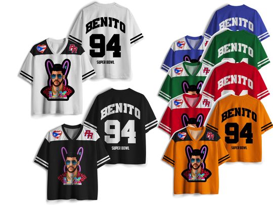 Discover Benito Puerto Rico Football Jersey,Personalized Mesh Football Jersey with Name,Benito 94 Football Jersey,Game Day Outfit,Mesh Jersey