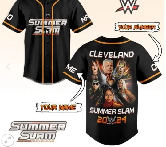 Discover SummerSlam Wrestling Entertainment 2024 Cleveland Adutl_Youht Baseball jersey