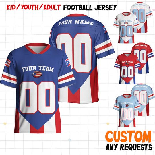 Discover Custom Football Jersey, Mesh Jersey, Sports Shirt, Fan Apparel, Personalized Gift