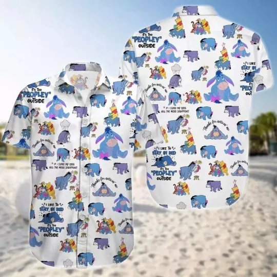 Eeyore Donkey Summer Hawaiian Shirt