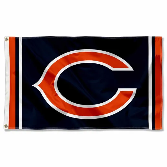 Discover Chicago Football 3x5 ft Alternative Logo Retro Flag Ideal football Gift Banner