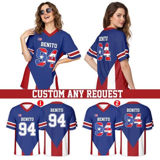 Discover Personalized Benito 94 Jersey Puerto Rico Football Jersey Boricua Benito Bowl Halftime 2026 Jersey Here For The Benito For Football Fans
