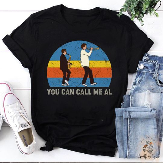 Discover You Can Call Me Al Vintage T-Shirt, Paul Simon Chevy Chase Retro Music Shirt
