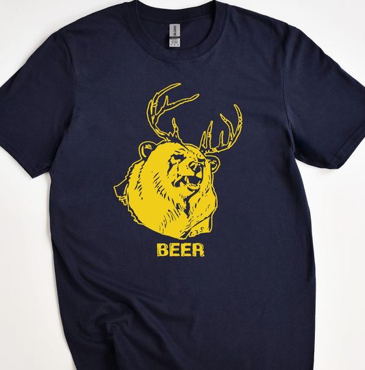 Discover Beer Bear Deer Graphic T-Shirt: Funny Hunting Gift