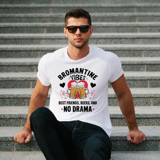 Discover Bromantine Shirt, Best Friend Beer Tee, Funny Bromance T-Shirt, Valentine