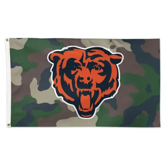 Discover For Chicago Football fans 3x5 ft Camouflage Flag - Good football Gift Banner