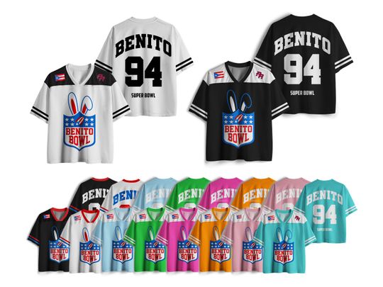 Discover Puerto Rico Team Jersey,Benito 94 Football Jersey, Benito Bowl Jersey Set,Bad Bunny Shorts,Mesh Jersey, Sports Jersey&Shorts, Gift for Fans