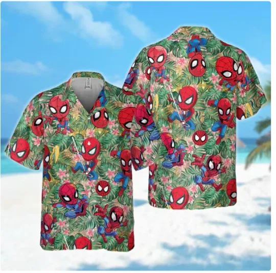 Discover Funny Spider Tropical  Summer Hawaiian Shirt