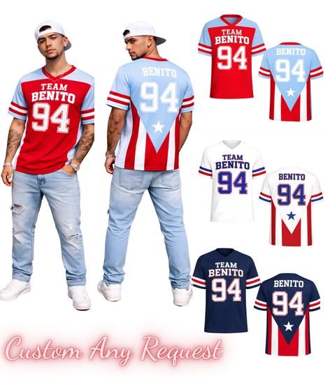 Discover Custom Bowl Merch 2026, Team Benito Bowl V-Neck Jersey Shirt, Game Day Gifts For Wife, Bunny Football Benito Shirt, gift idea for him