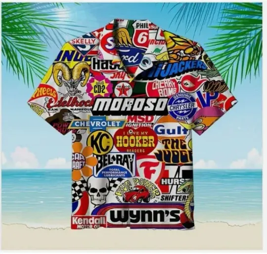 Discover Racing Car Labeling Summer Hawaiian Shirt