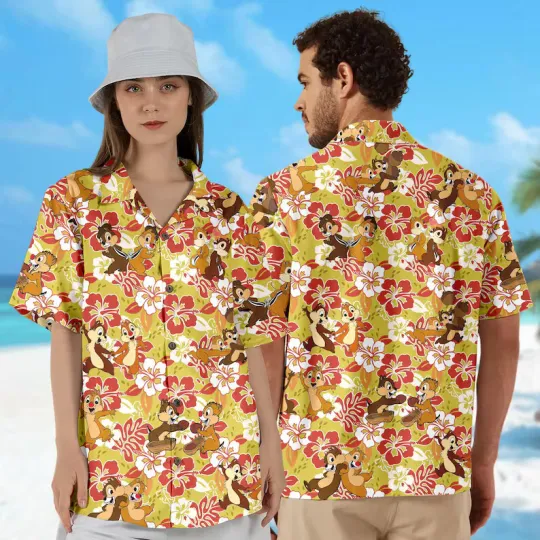 Discover Floral Squirrel Couple 3D HAWAII SHIRT MOTHER DAY GIFT ALL OVER PRINT BEST PRICE