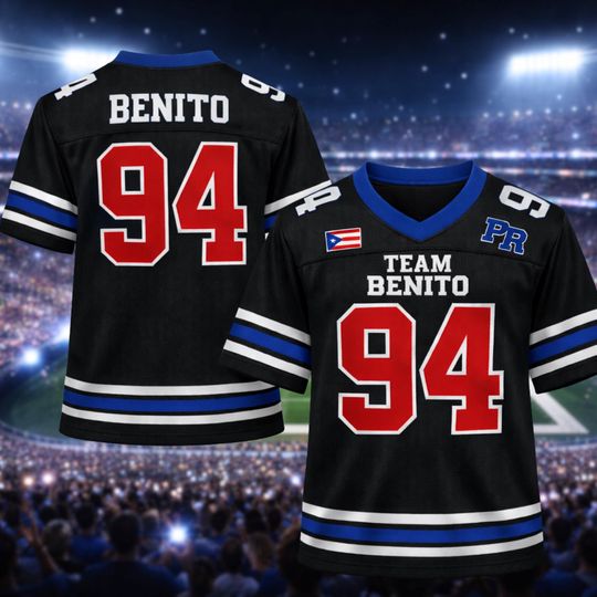 Discover Team Benito 94 Football Jersey, Puerto Rico Team Benito #94 Football Jersey